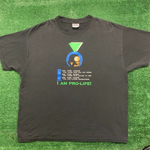 Vintage Y2K Pro Life Abortion Conservative Political Tee - Picture 1 of 5
